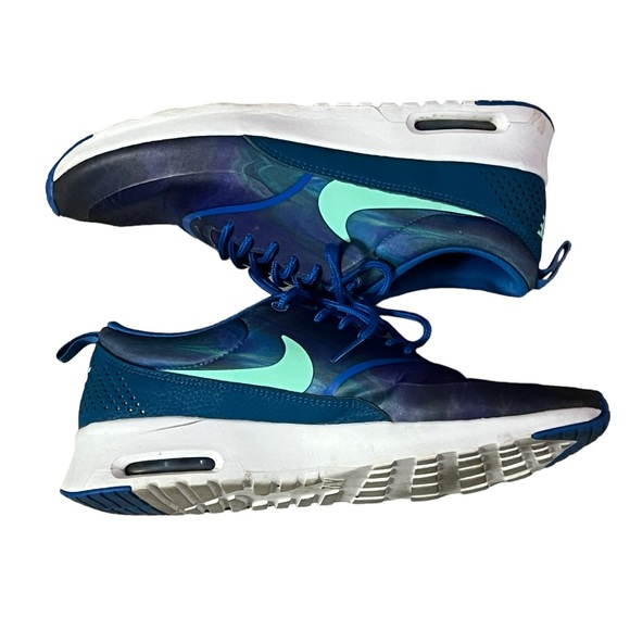 Nike Air Max Thea Print Blue Spark Green Glow women’s as 9.5 EUC - Picture 4 of 8